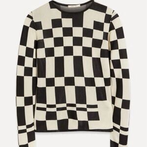 Paloma Wool El Valle checker pattern knit top sweater